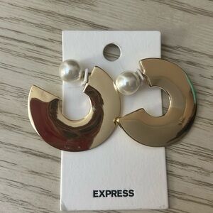 Women’s Goldtone and Pearl Earrings